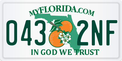 FL license plate 0432NF