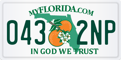 FL license plate 0432NP