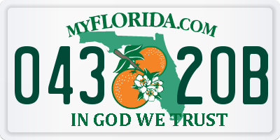 FL license plate 0432OB
