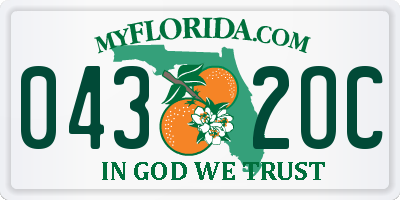 FL license plate 0432OC