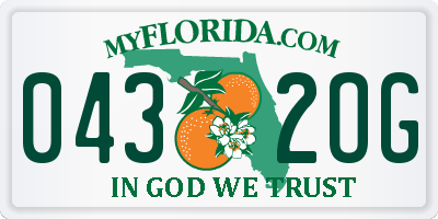 FL license plate 0432OG