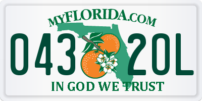 FL license plate 0432OL
