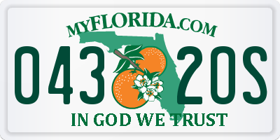 FL license plate 0432OS