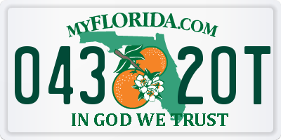 FL license plate 0432OT