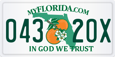 FL license plate 0432OX
