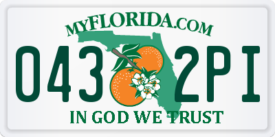 FL license plate 0432PI