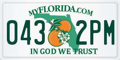 FL license plate 0432PM