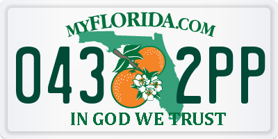 FL license plate 0432PP