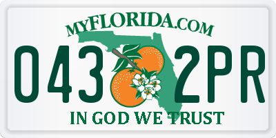 FL license plate 0432PR