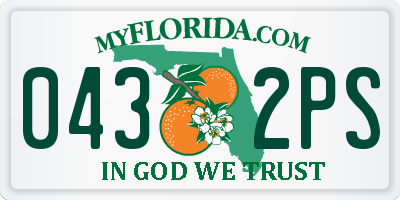 FL license plate 0432PS