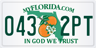 FL license plate 0432PT