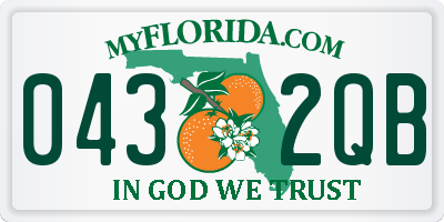 FL license plate 0432QB