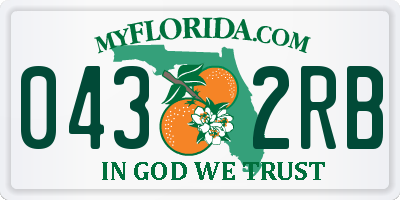 FL license plate 0432RB