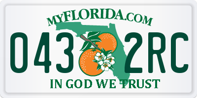 FL license plate 0432RC