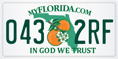 FL license plate 0432RF