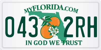 FL license plate 0432RH