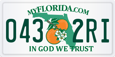 FL license plate 0432RI