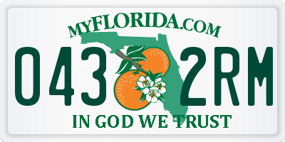 FL license plate 0432RM