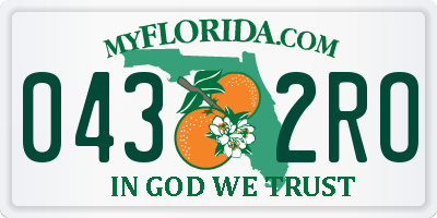 FL license plate 0432RO