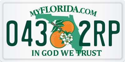 FL license plate 0432RP
