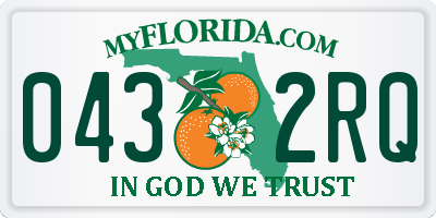 FL license plate 0432RQ