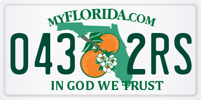FL license plate 0432RS