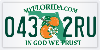 FL license plate 0432RU