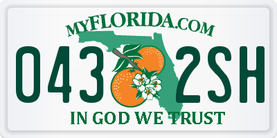 FL license plate 0432SH