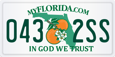 FL license plate 0432SS