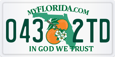 FL license plate 0432TD