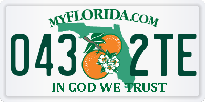 FL license plate 0432TE