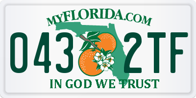 FL license plate 0432TF