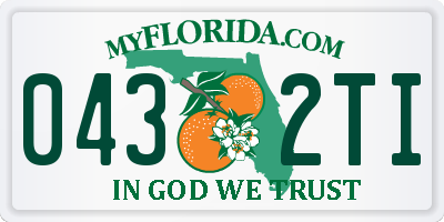 FL license plate 0432TI