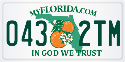 FL license plate 0432TM
