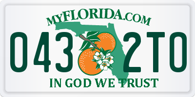 FL license plate 0432TO