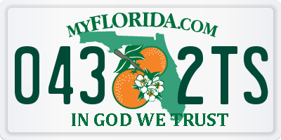 FL license plate 0432TS