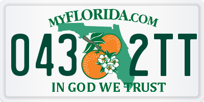 FL license plate 0432TT