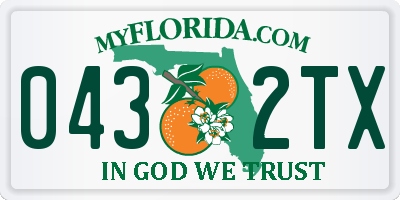 FL license plate 0432TX