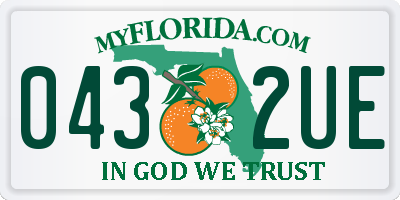 FL license plate 0432UE