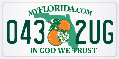FL license plate 0432UG