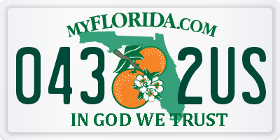 FL license plate 0432US