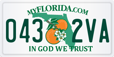 FL license plate 0432VA