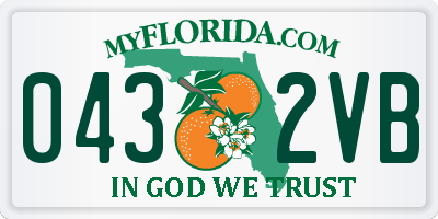 FL license plate 0432VB