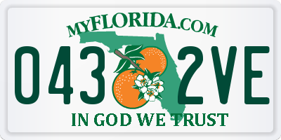 FL license plate 0432VE