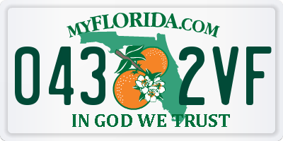 FL license plate 0432VF