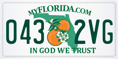 FL license plate 0432VG