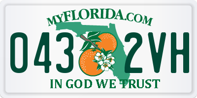 FL license plate 0432VH