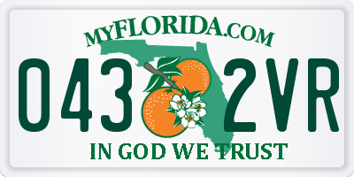 FL license plate 0432VR