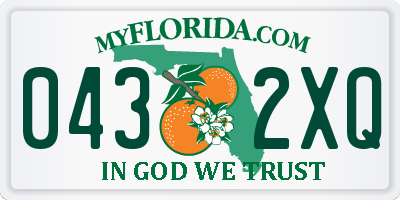 FL license plate 0432XQ