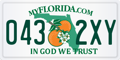 FL license plate 0432XY